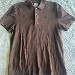 Lacoste Brown Polo Shirt Classic Style size 5 (large)